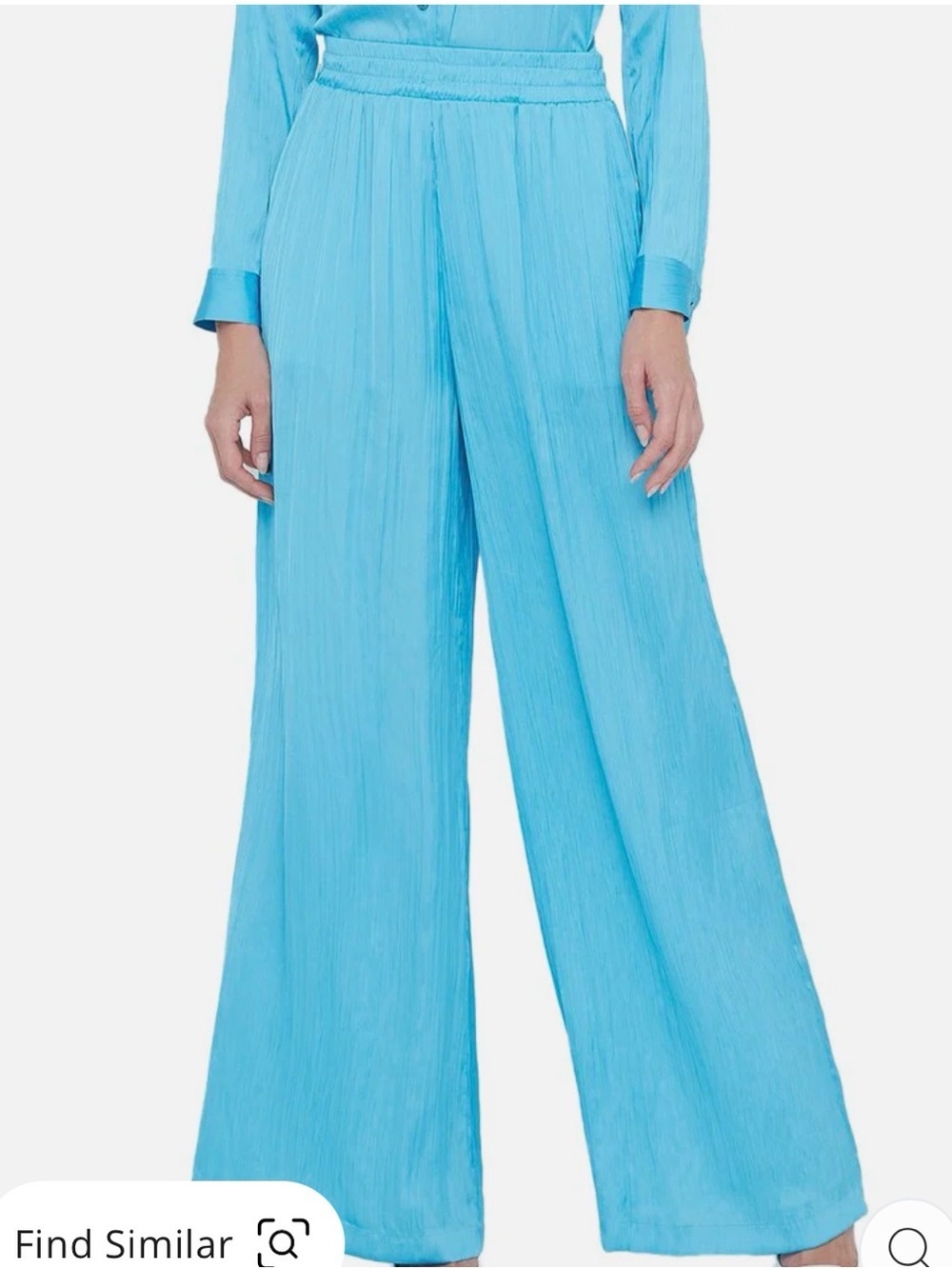 L'AGENCE Vibrant Blue Wide-Leg Pants